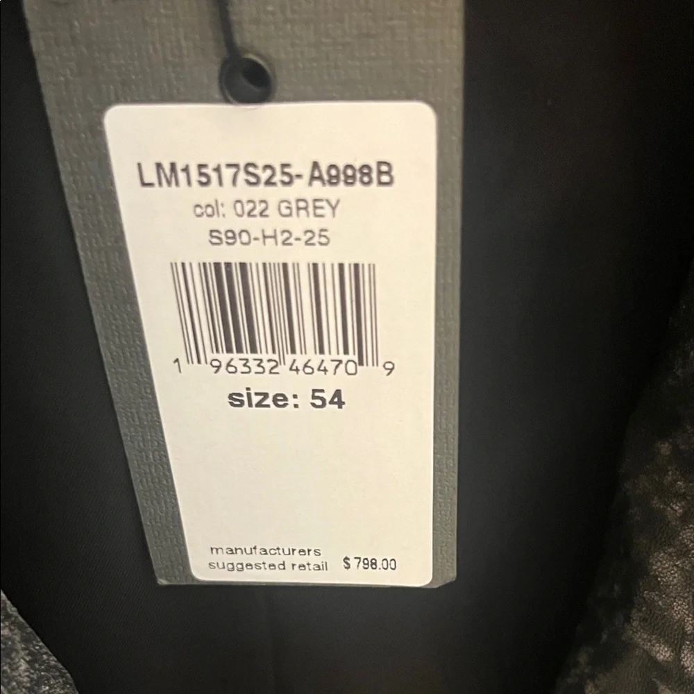 John Varvatos Distressed Gray Leather Asher Jacket - Picture 2 of 10